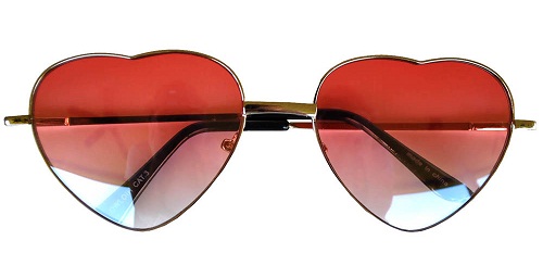 Røde linse solbriller