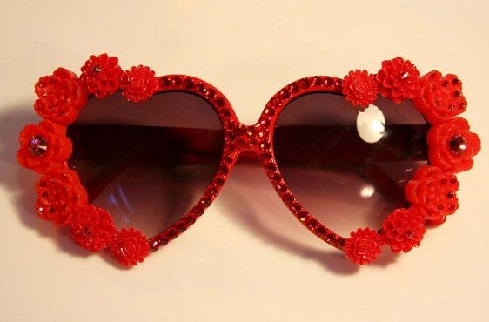 Rød funky solbrille