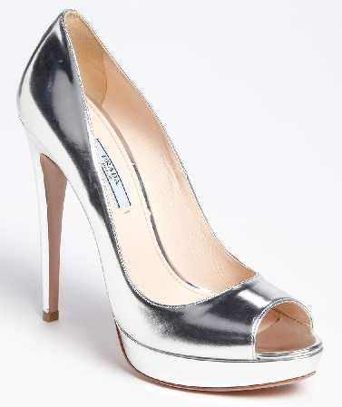 Silver Peep Toes női cipő