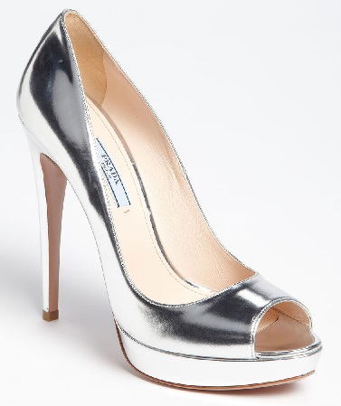 Silver Peep Toes damesko