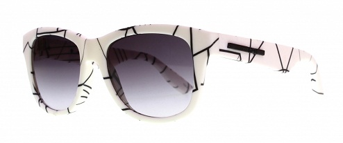 Ren designer hvid solbrille