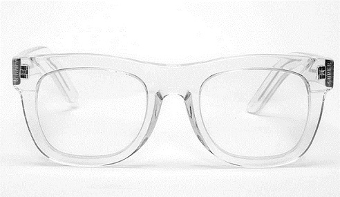 Átlátszó fehér napszemüveg