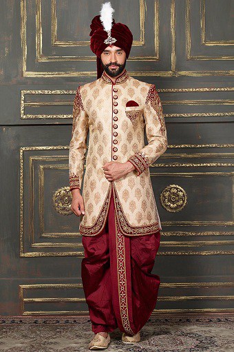 Dhoti Sherwani til brudgommen