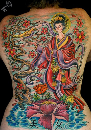 Traditionel japansk tatovering til kvinder
