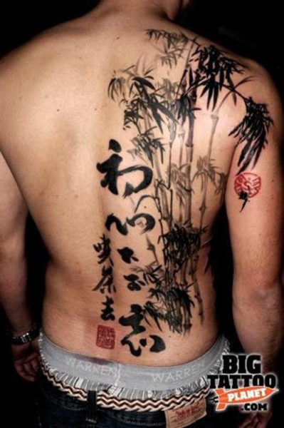 Japán Kanji Tattoo Design férfiaknak