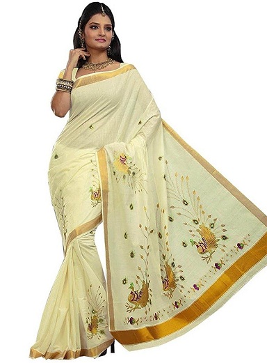 Hímzett Onam Saree