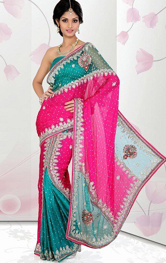 Chiffon Zardosi Saree