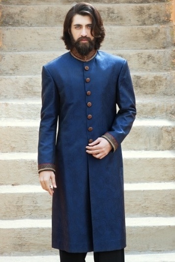 Pakisztáni kék Sherwani