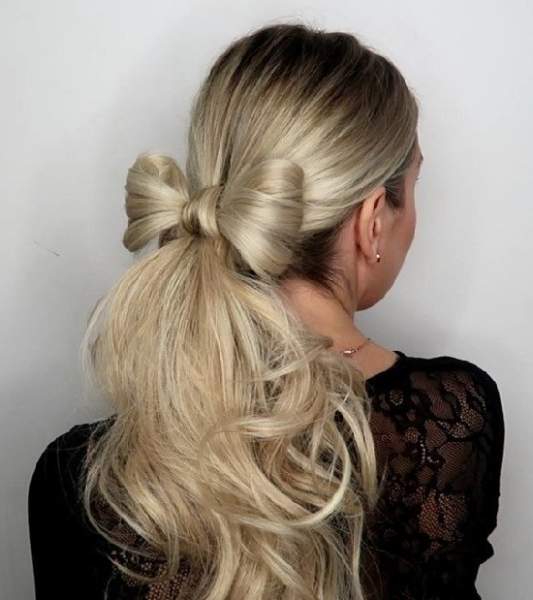 The Messy Bow Hairstyle