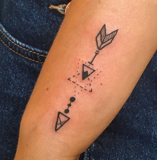 Alkymi Arrow Symbol Tattoo
