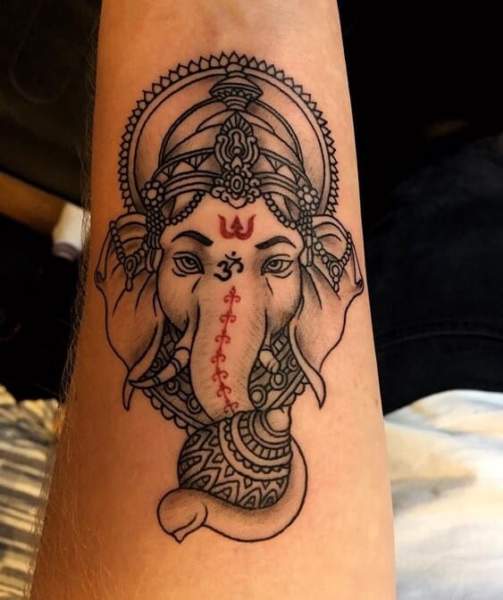 Bedste Ganesh Tattoo Design