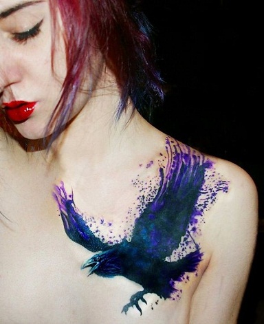 Vandfarve tatoveringsdesign