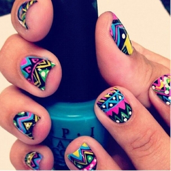 Tribal Nail Art Designs til piger