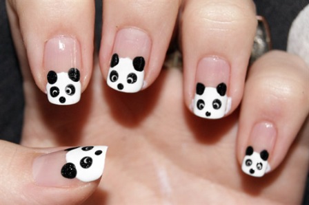 Søde Panda Nail Art designs