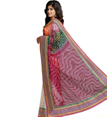 Leheriya og Bandhani Saree