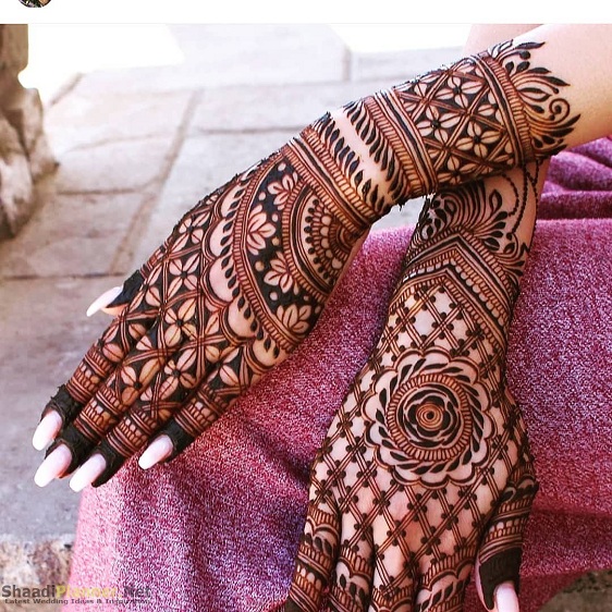 Net Pattern arab Mehndi Design