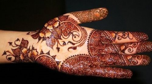 Hånd Mehendi arabisk design