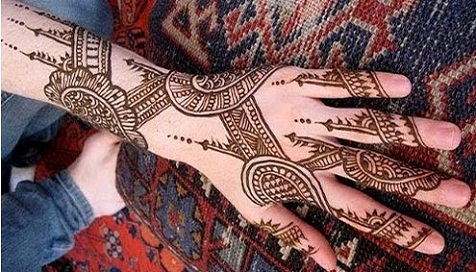 Hånd aztekerisk arabisk Mehendi -mønster