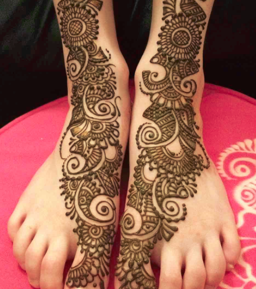 Arabisk Mehndi Design til fødder