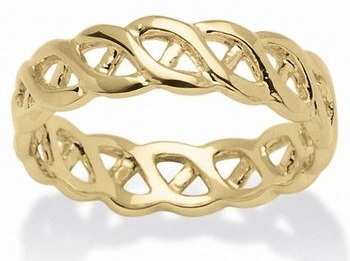 14 k arany fonott mintás gyűrű