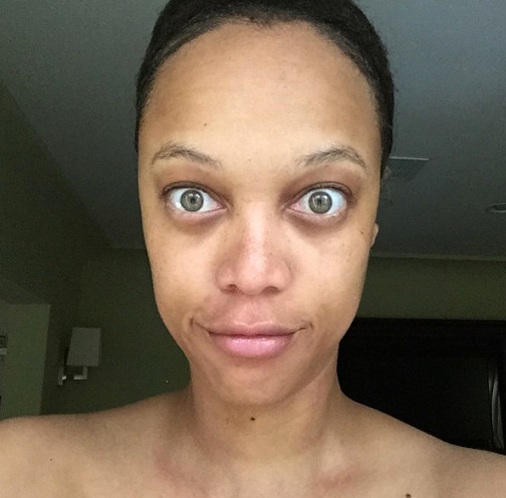 Billeder af Tyra Banks uden makeup