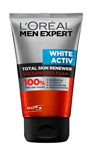 L'Oreal Paris Men Expert White Activ vulkán vörös hab arclemosó