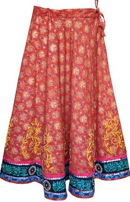 Langtrykte indiske nederdele til lejlighed