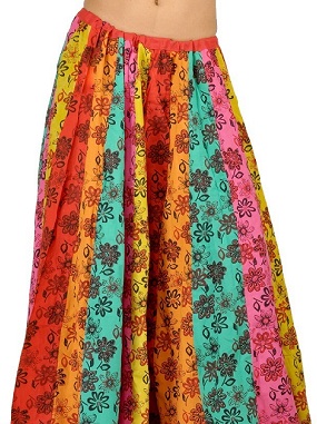 Stilfulde farverige indiske nederdele til kvinder