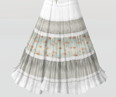 Smukke håndlavede grå og hvide indiske nederdele