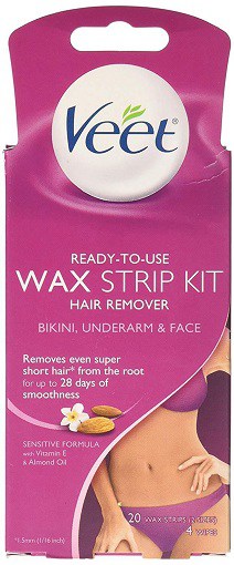 Veet Wax Strips Hair Remover for Bikini & amp; Underarmsområde