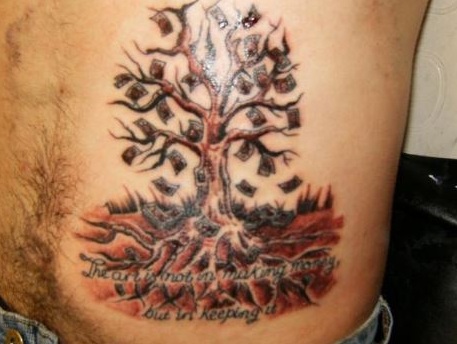 penge træ tatovering