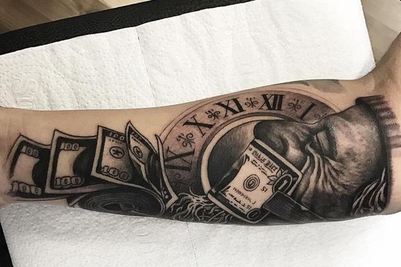 Gyönyörű pénz tetoválás minták 1