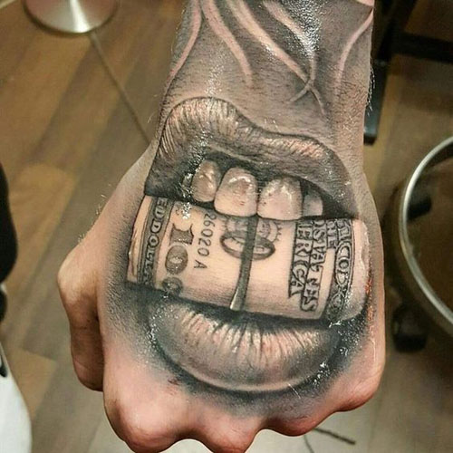 Gyönyörű pénz tetoválás minták 3