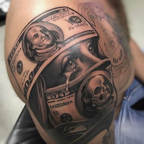 Gyönyörű pénz tetováló minták 5