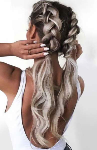 Platinum Ombre Pigtail Braid