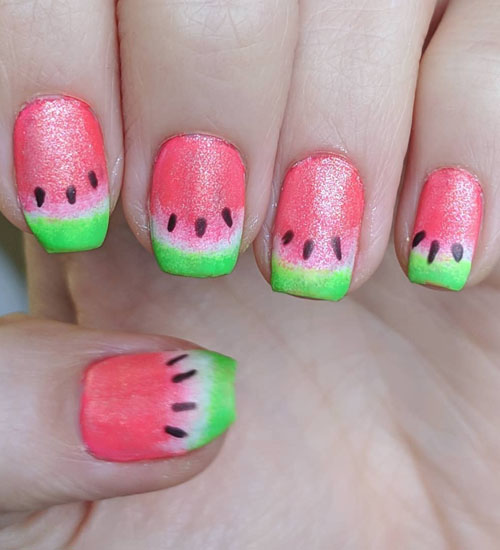 Summer Nail Art Designs Görögdinnye