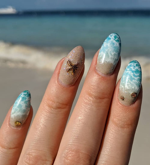 Sommer Nail Art Designs Strandvand
