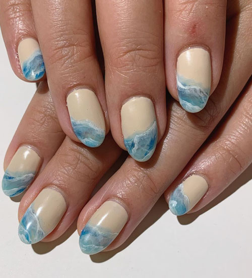 Sommer Nail Art Designs Strandvand 1