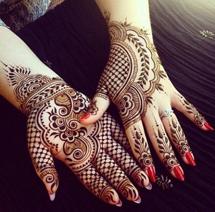 Trendy Mehendi i dobbelt farve