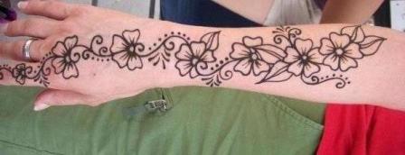 Enkel Mehndi Design med lang armlængde