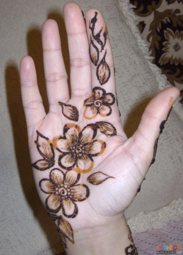 Virág egyszerű Mehendi Design