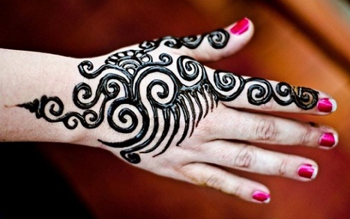 Arabiske spiraler Mehndi Design