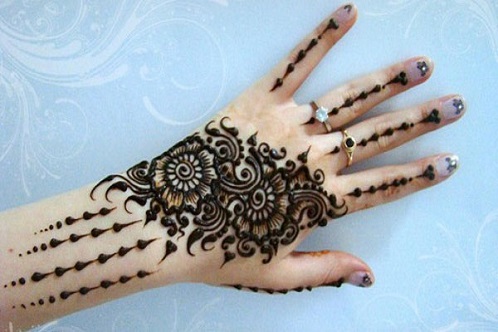 Rain Drops Easy Mehandi Design