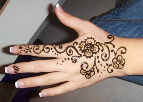 Enkle Mehndi -designs til hænder