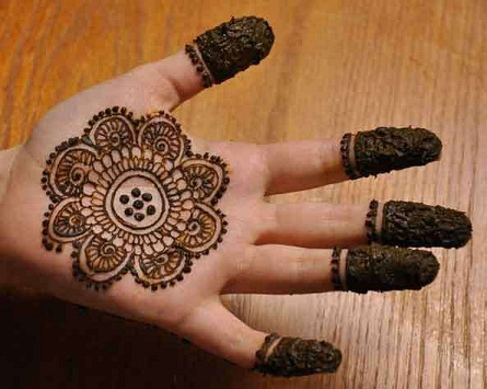 Egy tenyér Henna Art