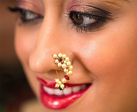 Etnisk Maharashtra Style Big Nose Ring