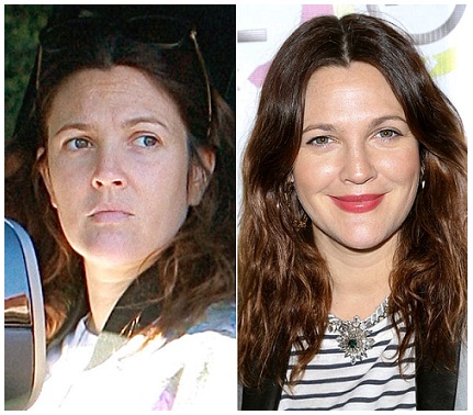 Drew Barrymore uden makeup 5