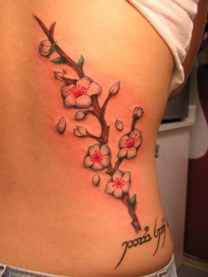 Cseresznyevirágok ága Tattoo Design