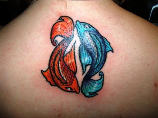 Halak stílusú Koi halak tetoválás