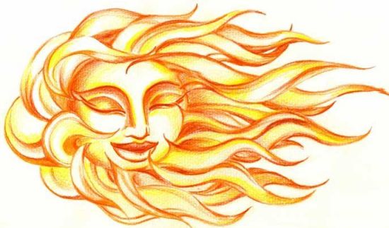 Sjove Sun Tattoo Designs